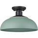 Levitt 1 Light 13.63 inch Natural Black Outdoor Semi-flush in Natural Teal